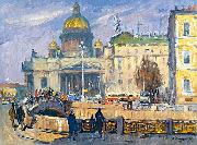 Alexander Nasmyth At the Isaakievskaya Square in Leningrad Spain oil painting artist